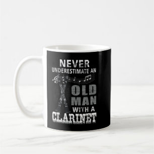 Never Underestimate An Old Man With A Clarinet Pla Coffee Mug