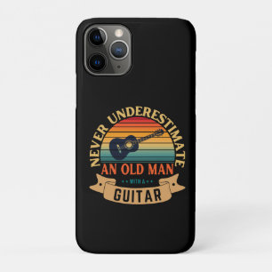 Never underestimate an old man with a guitar iPhone 11 pro case