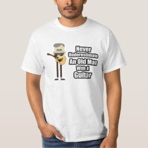 Never Underestimate An Old Man With A Guitar Shirt