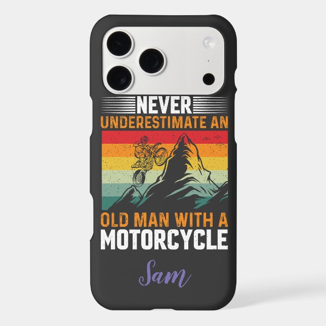 Never Underestimate An Old Man With A Motorcycle (Back)