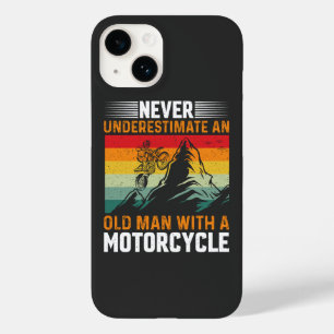 Never Underestimate An Old Man With A Motorcycle Case-Mate iPhone 14 Case