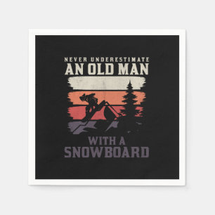 never underestimate an old man with a snowboard napkin