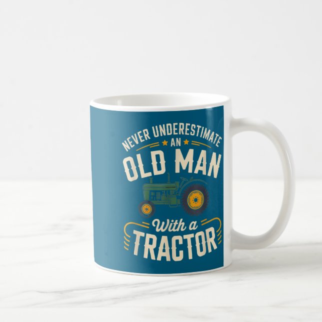 Never Underestimate An Old Man With A Tractor – Fa Coffee Mug (Right)