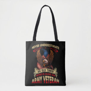 Never Underestimate An Old Timer Who Is Also An Ar Tote Bag