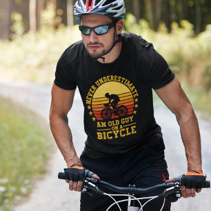 Never Underestimate old guy on a Bicycle Funny T-Shirt