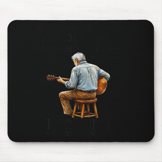 Never Underestimate Old Man Who Graphic Art Mouse Pad (Front)