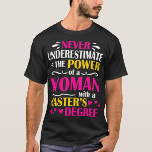 Never Underestimate Power Of A Woman With A Master T-Shirt