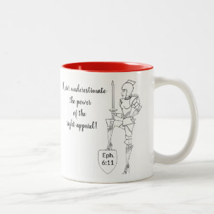 "Never Underestimate Power of Apparel” Two-Tone Coffee Mug