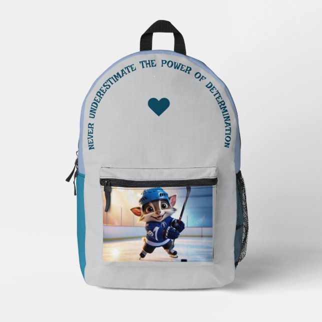 Never Underestimate… Printed Backpack (Front)