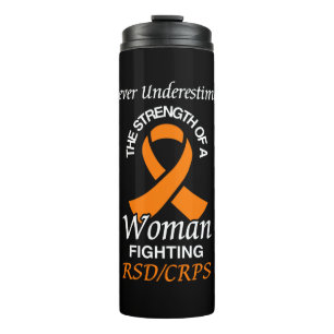 Never Underestimate/Ribbon/Woman...RSD/CRPS Thermal Tumbler