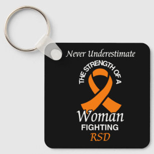 Never Underestimate/Ribbon/Woman...RSD Keychain