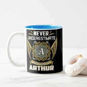 Never Underestimate The Power Of A Arthur Two-Tone Coffee Mug
