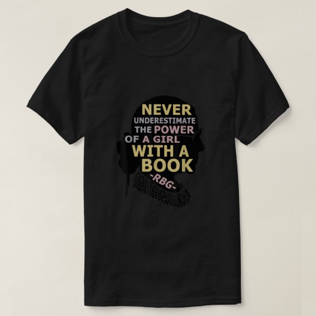 Never Underestimate The Power Of A Girl With A Boo T-Shirt (Design Front)