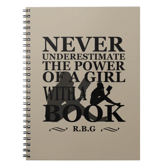 Never underestimate the power of a girl with book (Front)
