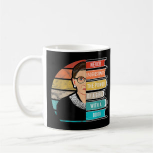 Never Underestimate The Power Of A Girl With Book  Coffee Mug