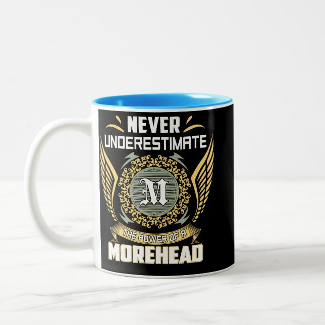 Never Underestimate The Power Of A Morehead Two-Tone Coffee Mug (Left)