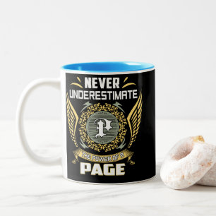 Never Underestimate The Power Of A Page Two-Tone Coffee Mug