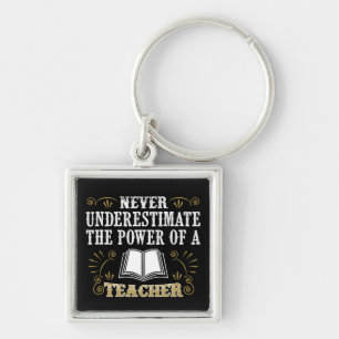Never Underestimate The Power Of A Teacher Keychain