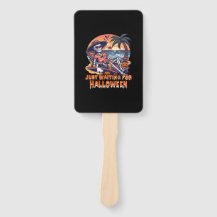 Never Waiting for Halloween Skeleton Hand Fan