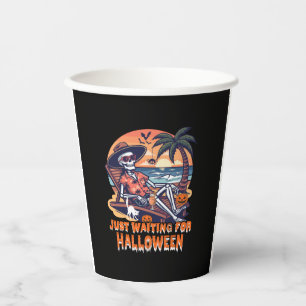 Never Waiting for Halloween Skeleton Paper Cups