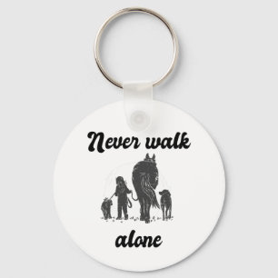 Never Walk Alone – Rustic Animal Lover  Keychain