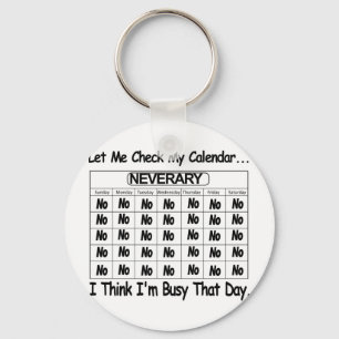 Neverary Calendar Busy Keychain