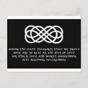 Neverending Celtic Love Knot and poem Postcard