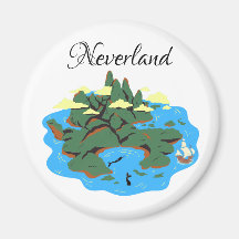 Neverland Island with mermaids and pirate ship
