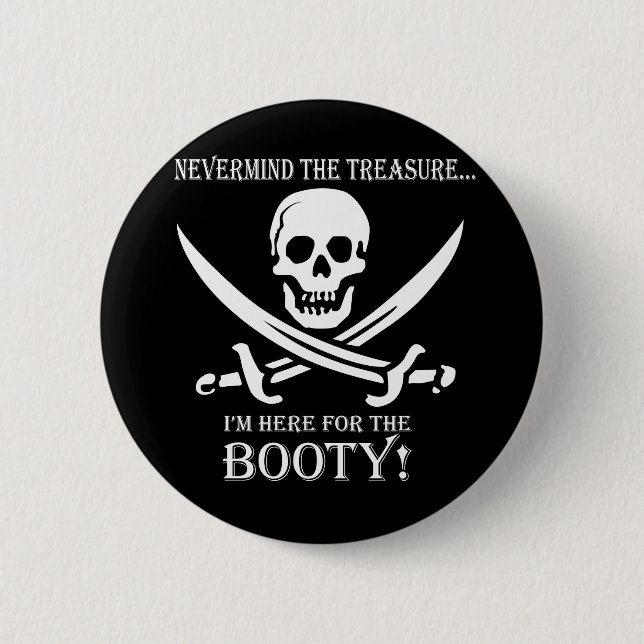 Nevermind the Treasure.... 2 Inch Round Button (Front)