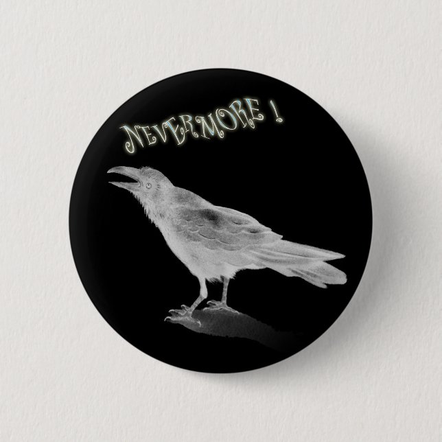 Nevermore 2 Inch Round Button (Front)