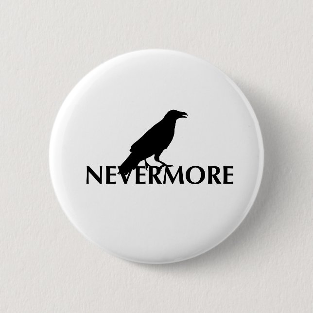 Nevermore 2 inch round button (Front)