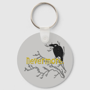 Nevermore Raven Keychain