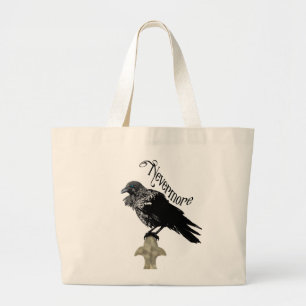 Nevermore Raven Large Tote Bag