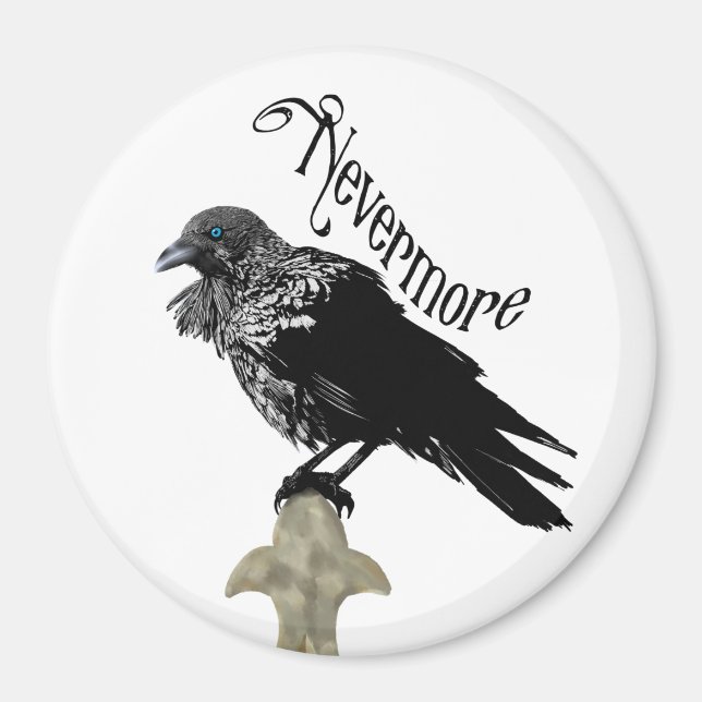 Nevermore Raven Magnet (Front)