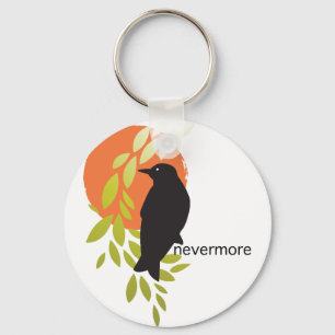 Nevermore - Raven & Moon by Poe Keychain