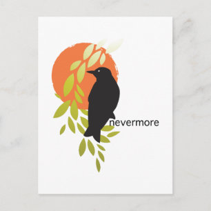 Nevermore - Raven & Moon by Poe Postcard