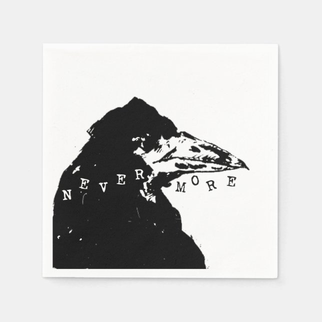 Nevermore Raven of Edgar Allan Poe Napkin (Front)