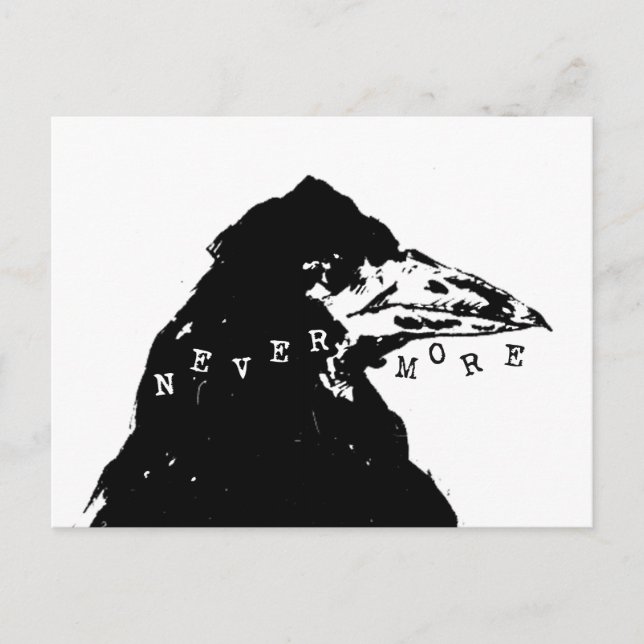 Nevermore Raven of Edgar Allan Poe Postcard (Front)