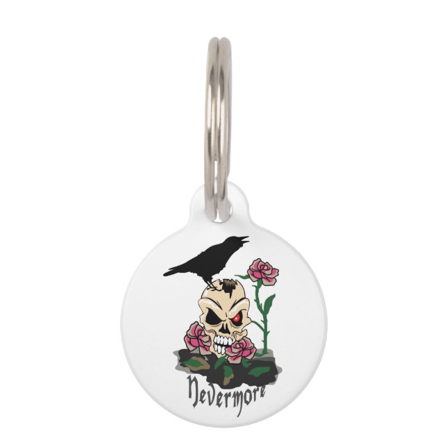 Nevermore Raven Pet Tag (Front)