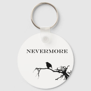 Nevermore Raven Poem Edgar Allan Poe Design Keychain