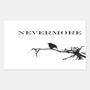 Nevermore Raven Poem Edgar Allan Poe Quote Sticker