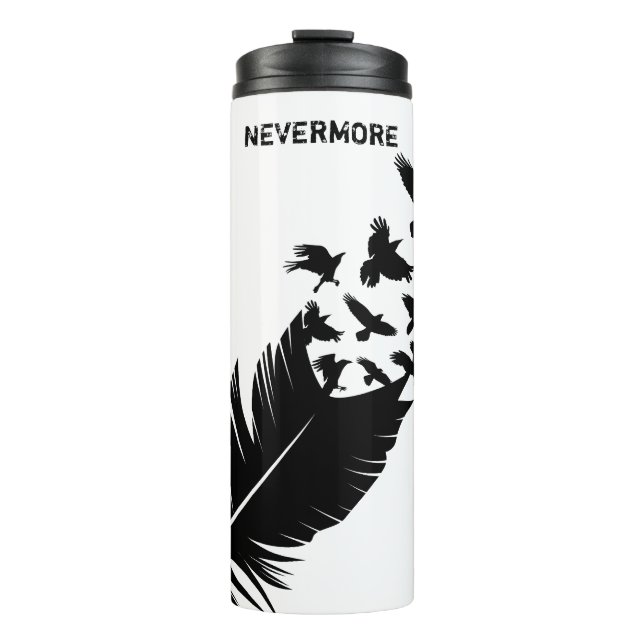 Nevermore, Raven Thermal Tumbler (Front)