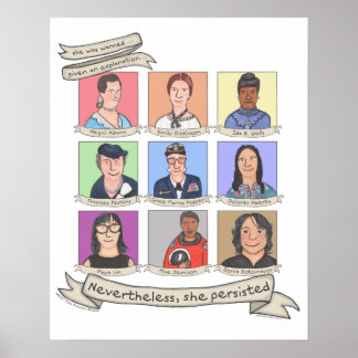 Nevertheless, She Persisted 16" x 20" poster