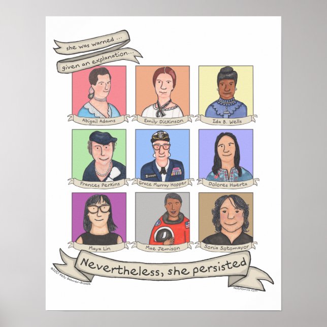 Nevertheless, She Persisted 16" x 20" poster (Front)