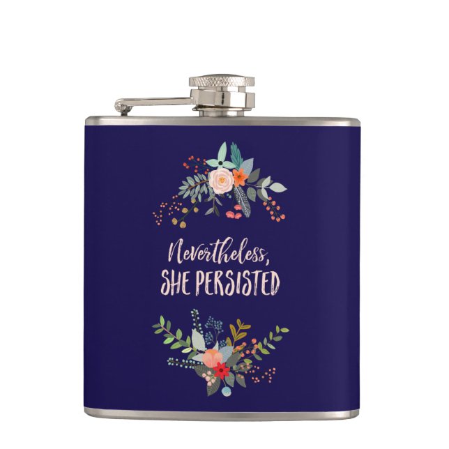 Nevertheless, She Persisted Flask (Front)