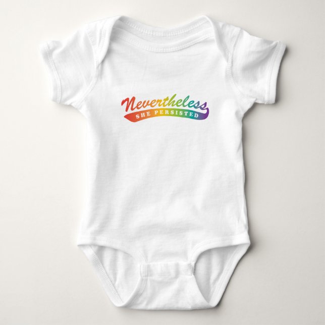 Nevertheless, she persisted. One piece Tutu Baby Bodysuit (Front)