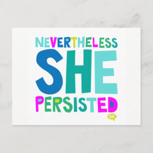 Nevertheless She Persisted Postcard