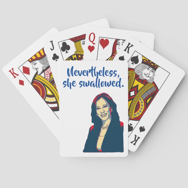 Nevertheless, she swallowed. playing cards (Back)