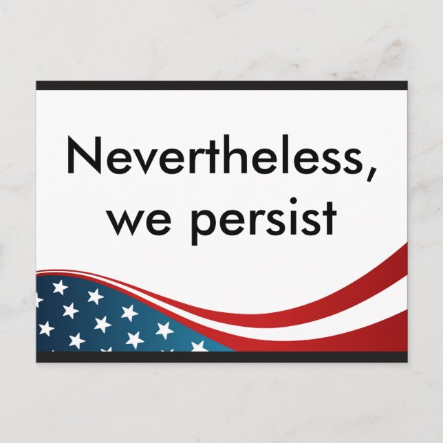 Nevertheless, we persist postcard (Front)