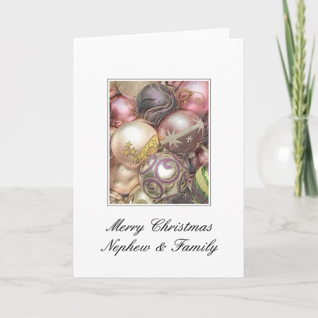 neveu et famille Joyeuse carte de Noël (Devant)